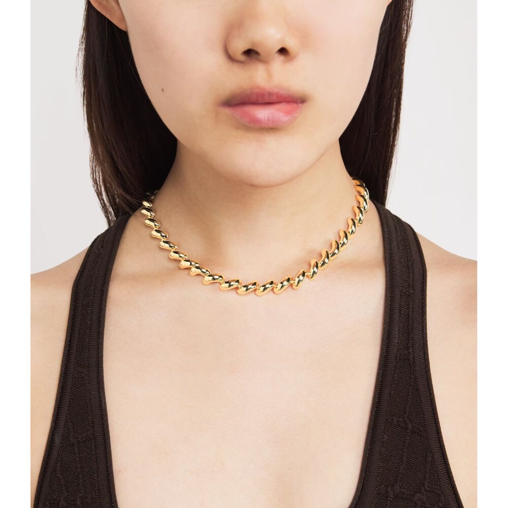 LIÉ STUDIO Edith Necklace 18 Ct Gold-Plated Brass NWT/Great Gift